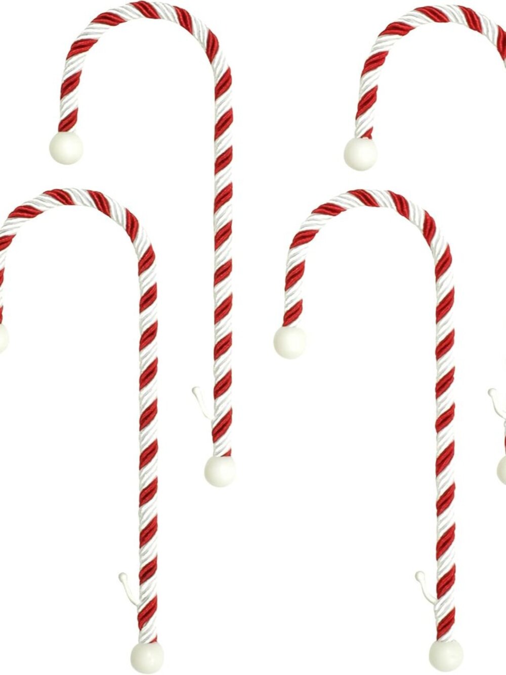Candy Cane Stocking Holder Classic Red and White - Hang Your Christmas Stockings